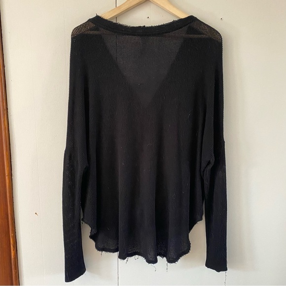 Slouchy Black Button Up - Picture 6 of 6